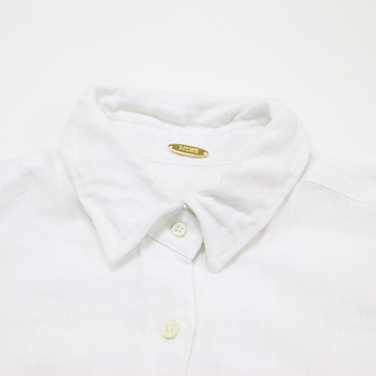 25春夏 LINEN WASH CACHE シャツ / 長袖 レギュラーカラー オーバーサイズ カシュクール リネン