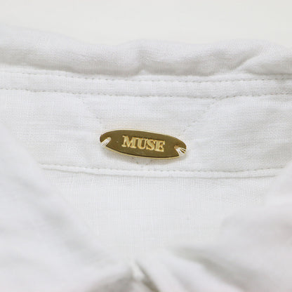 25春夏 LINEN WASH CACHE シャツ / 長袖 レギュラーカラー オーバーサイズ カシュクール リネン