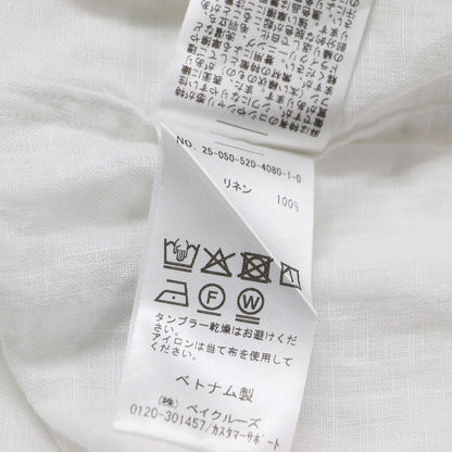 25春夏 LINEN WASH CACHE シャツ / 長袖 レギュラーカラー オーバーサイズ カシュクール リネン