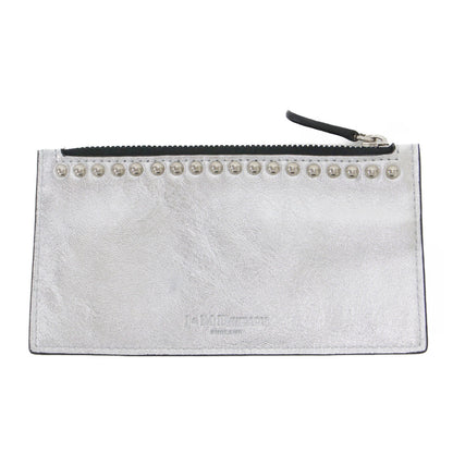スタッズ キーポーチ / POUCH WITH STUDS キーケース メタリック レザー
