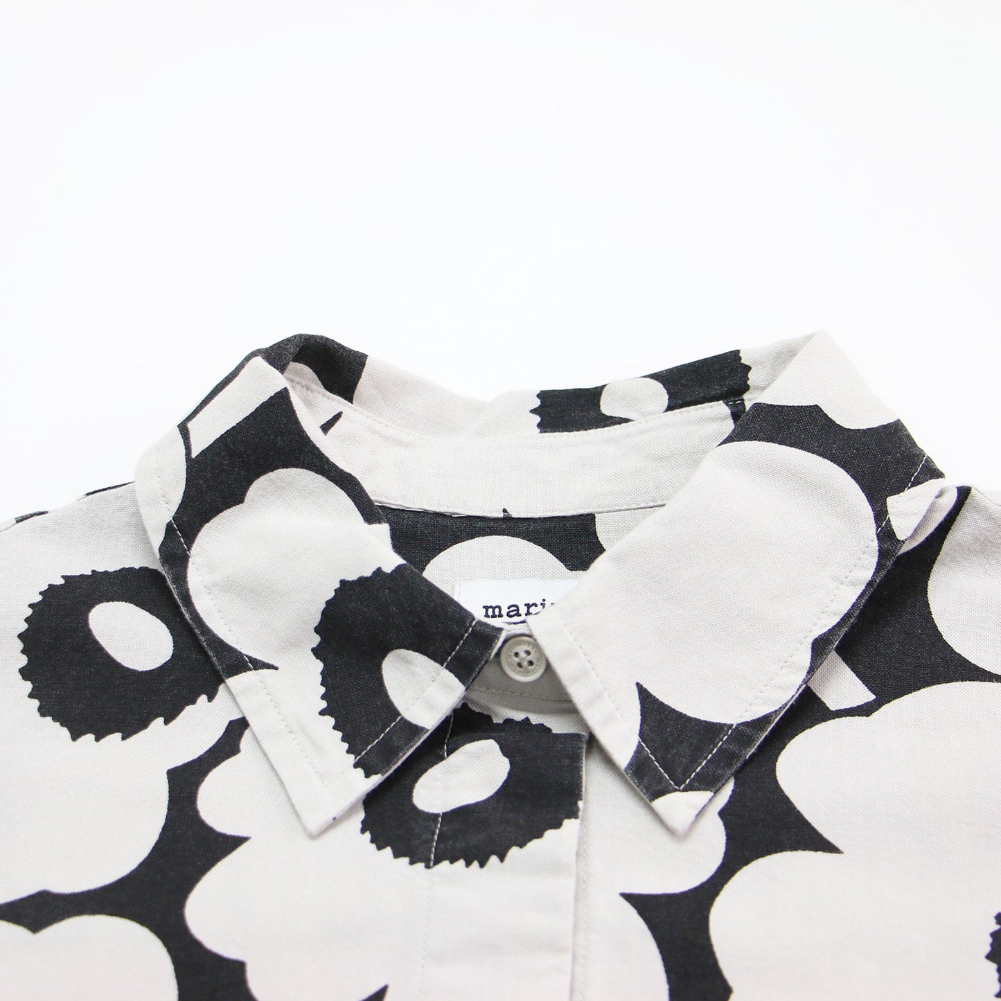 Ae Ruoste Unikko コットン オーバーサイズ シャツ / 長袖 レギュラーカラー 花柄
