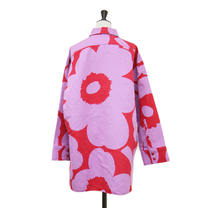 26春夏 Heitto Unikko 花柄 長袖 シャツ / 長袖 レギュラーカラー オーバーサイズ ウニッコ コットン リネン