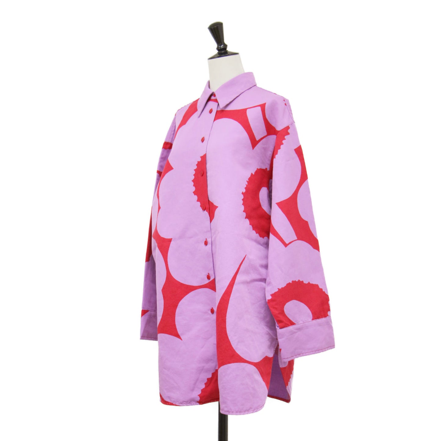 26春夏 Heitto Unikko 花柄 長袖 シャツ / 長袖 レギュラーカラー オーバーサイズ ウニッコ コットン リネン