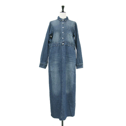 MONN × Yoshiiiiii 24春夏 デニム シャツ ワンピース / ロング 長袖 コットン