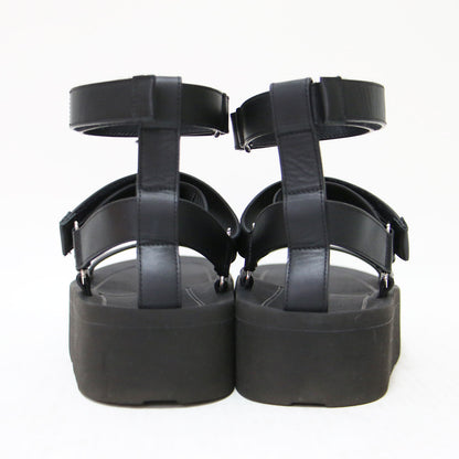 エニド レザー アンクルストラップ サンダル / ボリュームソール ベルクロ 牛革