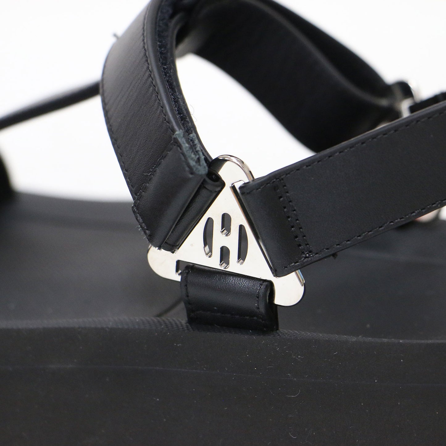 エニド レザー アンクルストラップ サンダル / ボリュームソール ベルクロ 牛革