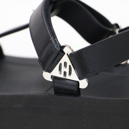 エニド レザー アンクルストラップ サンダル / ボリュームソール ベルクロ 牛革