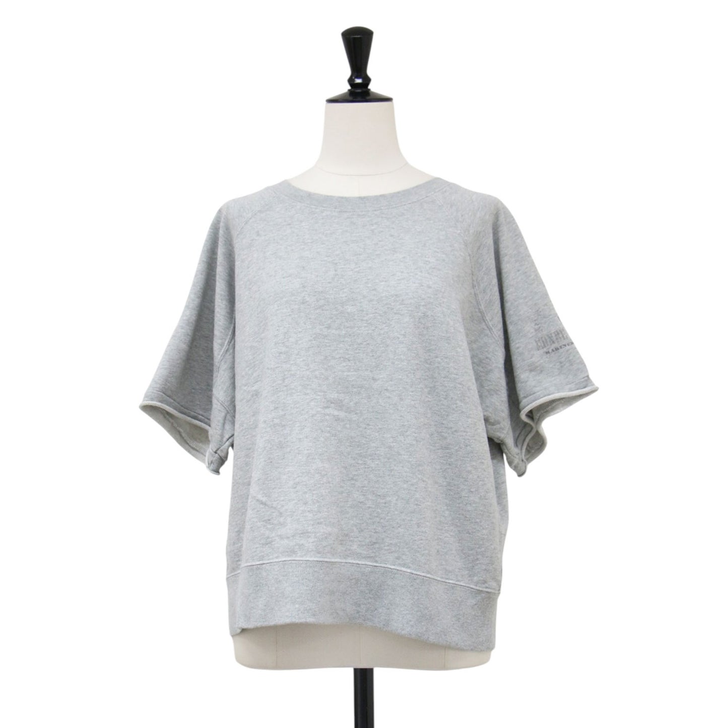 25秋冬 フレンチテリー ハーフ ラグラン トップス / スウェット カットソー プルオーバー 半袖 クルーネック 裏毛 コットン