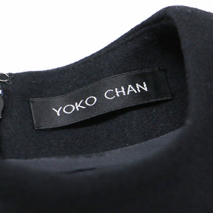 ウール フレンチスリーブ ワンピース YCD-619-494 / ミディ丈 クルーネック Aライン