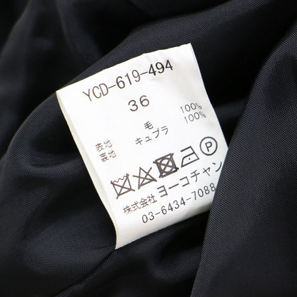 ウール フレンチスリーブ ワンピース YCD-619-494 / ミディ丈 クルーネック Aライン
