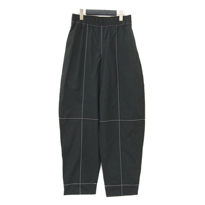 コットン クレープ カーブ パンツ / Cotton Crepe Elasticated Curve Pants テーパード ウエストゴム ステッチ