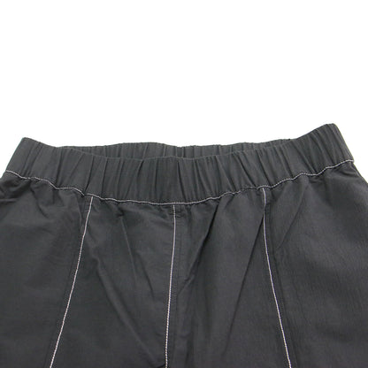 コットン クレープ カーブ パンツ / Cotton Crepe Elasticated Curve Pants テーパード ウエストゴム ステッチ