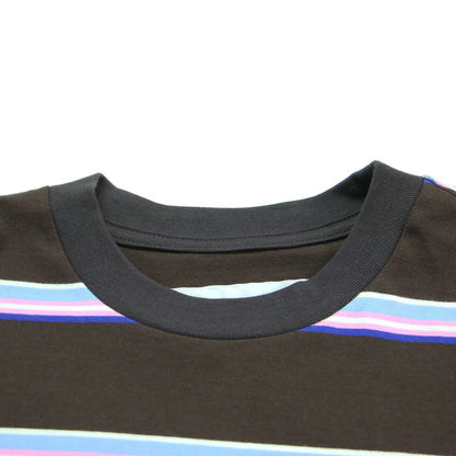 25秋冬 コットン ボーダー レイヤード 長袖 Tシャツ / COTTON BORDER LAYERED L/S T-SHIRT カットソー クルーネック ロングスリーブ