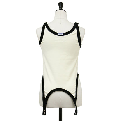 コットン ベロア 3WAY タンクトップ / COTTON VELOUR UP AND DOWN TANK TOP パイピング コットン