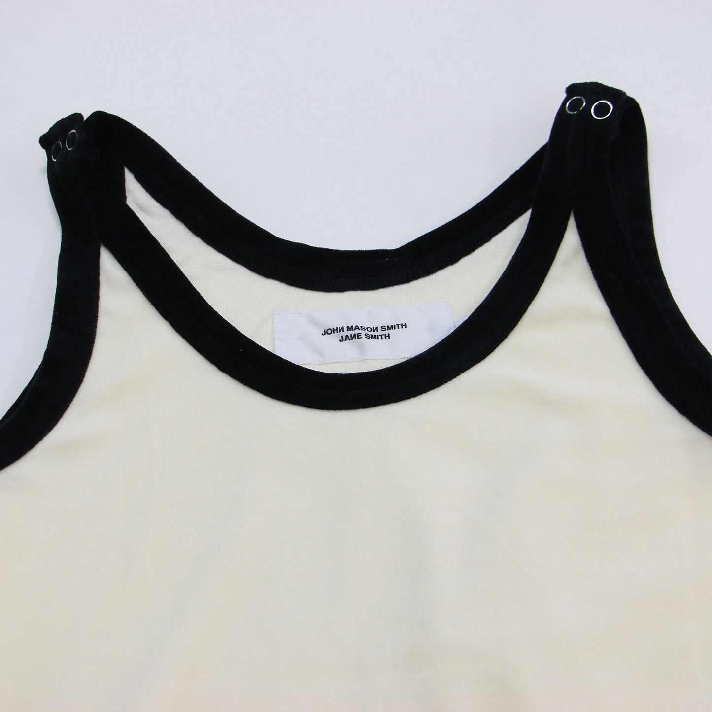 コットン ベロア 3WAY タンクトップ / COTTON VELOUR UP AND DOWN TANK TOP パイピング コットン