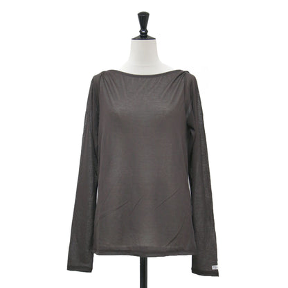 コットン シアー ボートネック プルオーバー / COTTON SHEER BOAT NECK PULLOVER カットソー 長袖