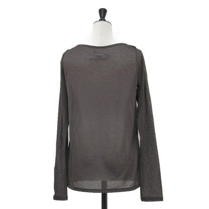 コットン シアー ボートネック プルオーバー / COTTON SHEER BOAT NECK PULLOVER カットソー 長袖