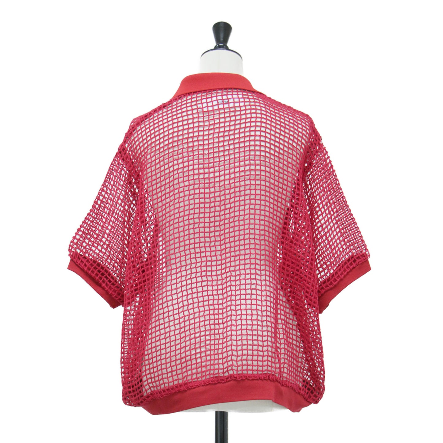 26春夏 スクエア メッシュ スキッパー ポロ / SQUARE MESH SKIPPER POLO シャツ プルオーバー コットン