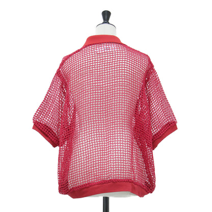 26春夏 スクエア メッシュ スキッパー ポロ / SQUARE MESH SKIPPER POLO シャツ プルオーバー コットン