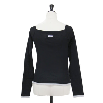 26春夏 コットン オフショルダー レイヤード プルオーバー / COTTON OFF SHOULDER LAYERED PULLOVER カットソー 長袖 コットン