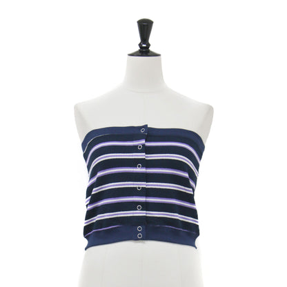 26春夏 コットン ピケ チューブトップ / COTTON PIQUE TUBE TOP ビスチェ ボーダー柄