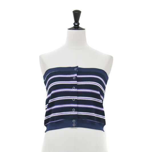 26春夏 コットン ピケ チューブトップ / COTTON PIQUE TUBE TOP ビスチェ ボーダー柄