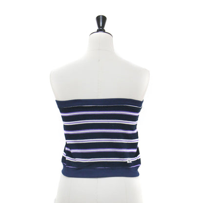 26春夏 コットン ピケ チューブトップ / COTTON PIQUE TUBE TOP ビスチェ ボーダー柄