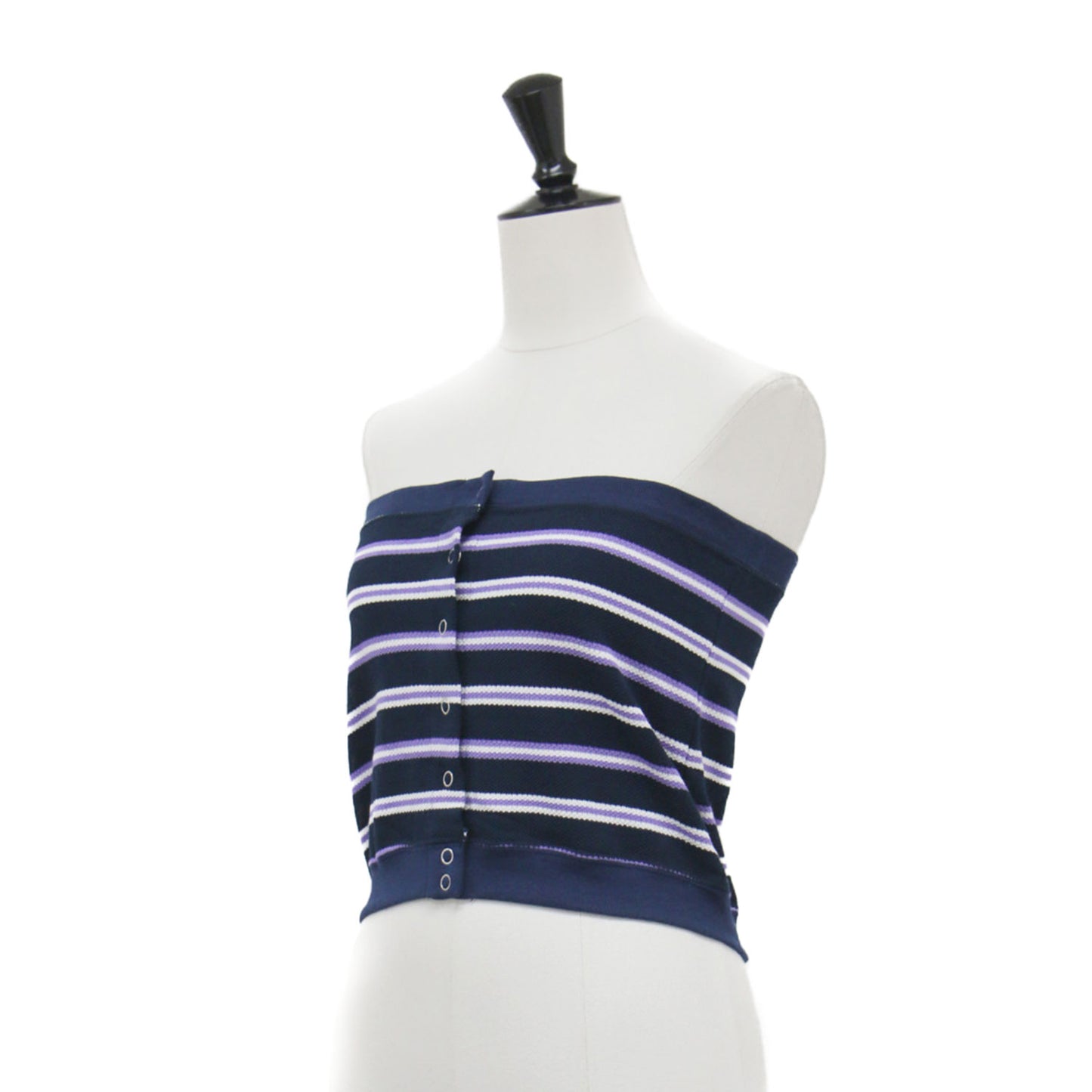 26春夏 コットン ピケ チューブトップ / COTTON PIQUE TUBE TOP ビスチェ ボーダー柄