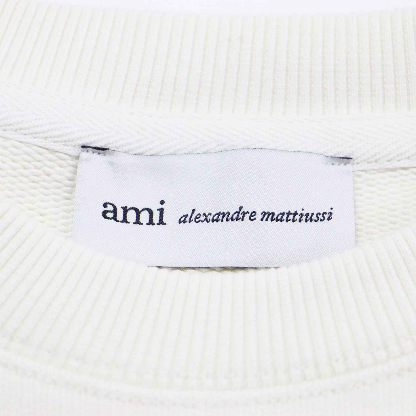 26春夏 コットン ロゴ 刺繍 スウェットシャツ / Ami De Coeur スウェット 長袖 クルーネック ワイド ドロップショルダー