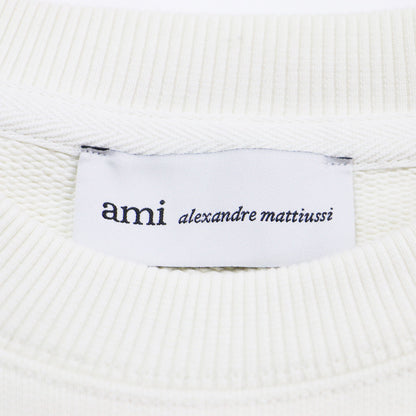 26春夏 コットン ロゴ 刺繍 スウェットシャツ / Ami De Coeur スウェット 長袖 クルーネック ワイド ドロップショルダー