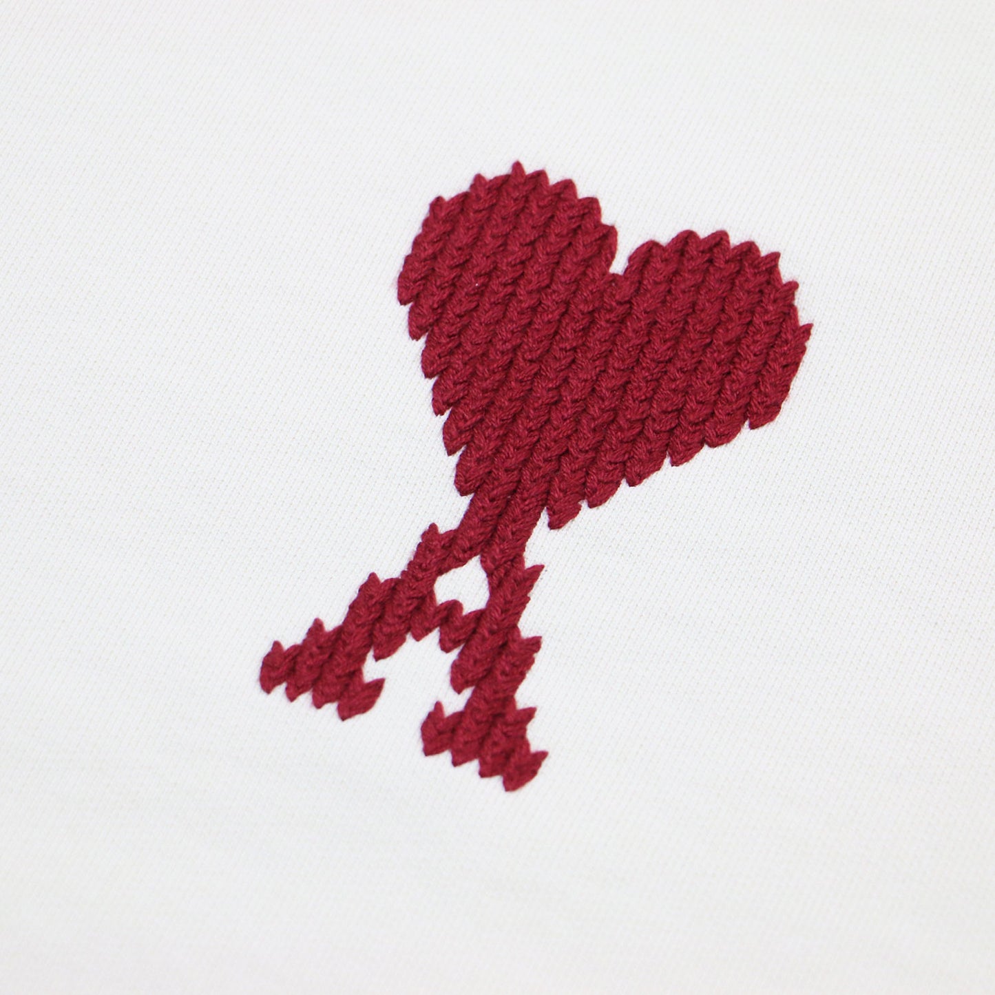 26春夏 コットン ロゴ 刺繍 スウェットシャツ / Ami De Coeur スウェット 長袖 クルーネック ワイド ドロップショルダー