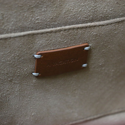 × IENA 別注 25秋冬 シーソー かご ハンドバッグ / SEE SAW BAG LINE CHECK ワンハンドル ツイード ボーダー ラインチェック 牛革