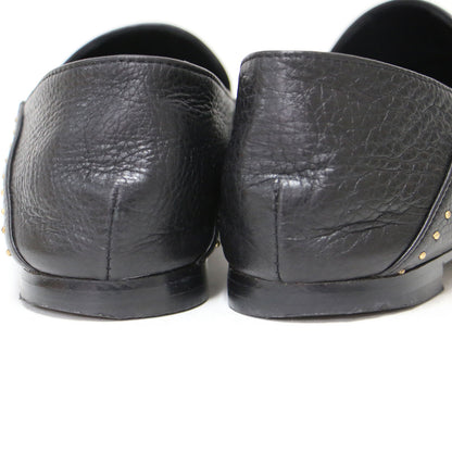 × BEAMS 別注 スタッズ 2WAY ローファー / スリッポン ラウンドトゥ フラット レザー