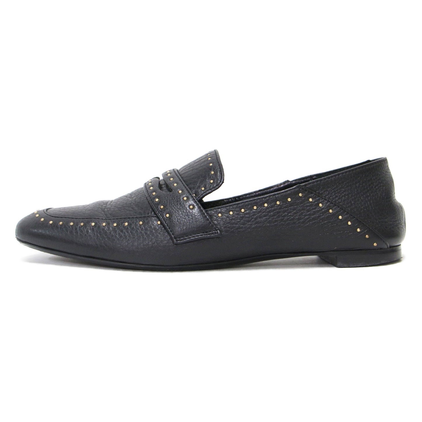 × BEAMS 別注 スタッズ 2WAY ローファー / スリッポン ラウンドトゥ フラット レザー