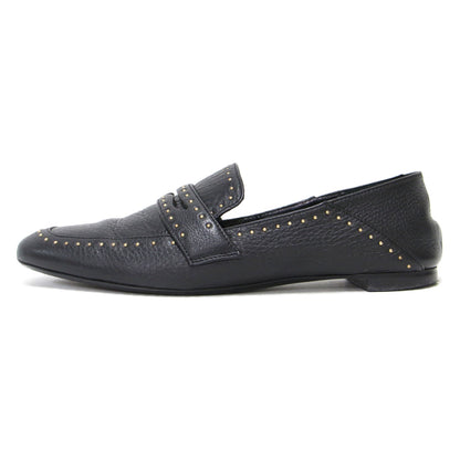 × BEAMS 別注 スタッズ 2WAY ローファー / スリッポン ラウンドトゥ フラット レザー