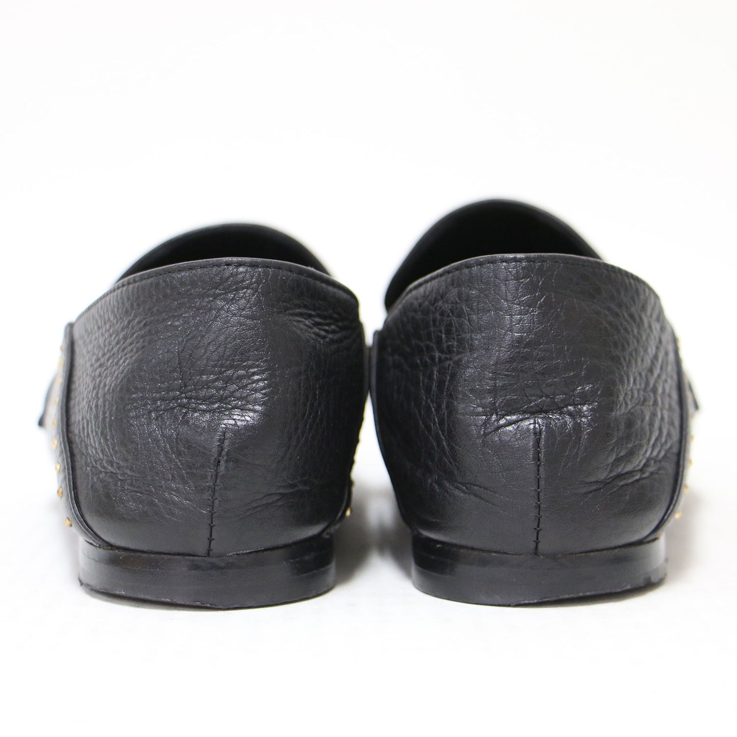 × BEAMS 別注 スタッズ 2WAY ローファー / スリッポン ラウンドトゥ フラット レザー