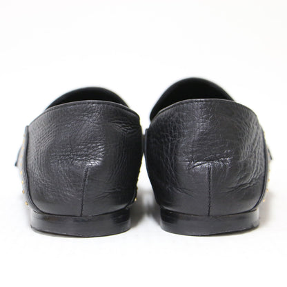 × BEAMS 別注 スタッズ 2WAY ローファー / スリッポン ラウンドトゥ フラット レザー