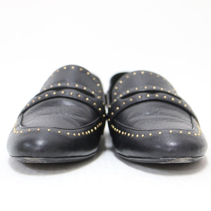 × BEAMS 別注 スタッズ 2WAY ローファー / スリッポン ラウンドトゥ フラット レザー
