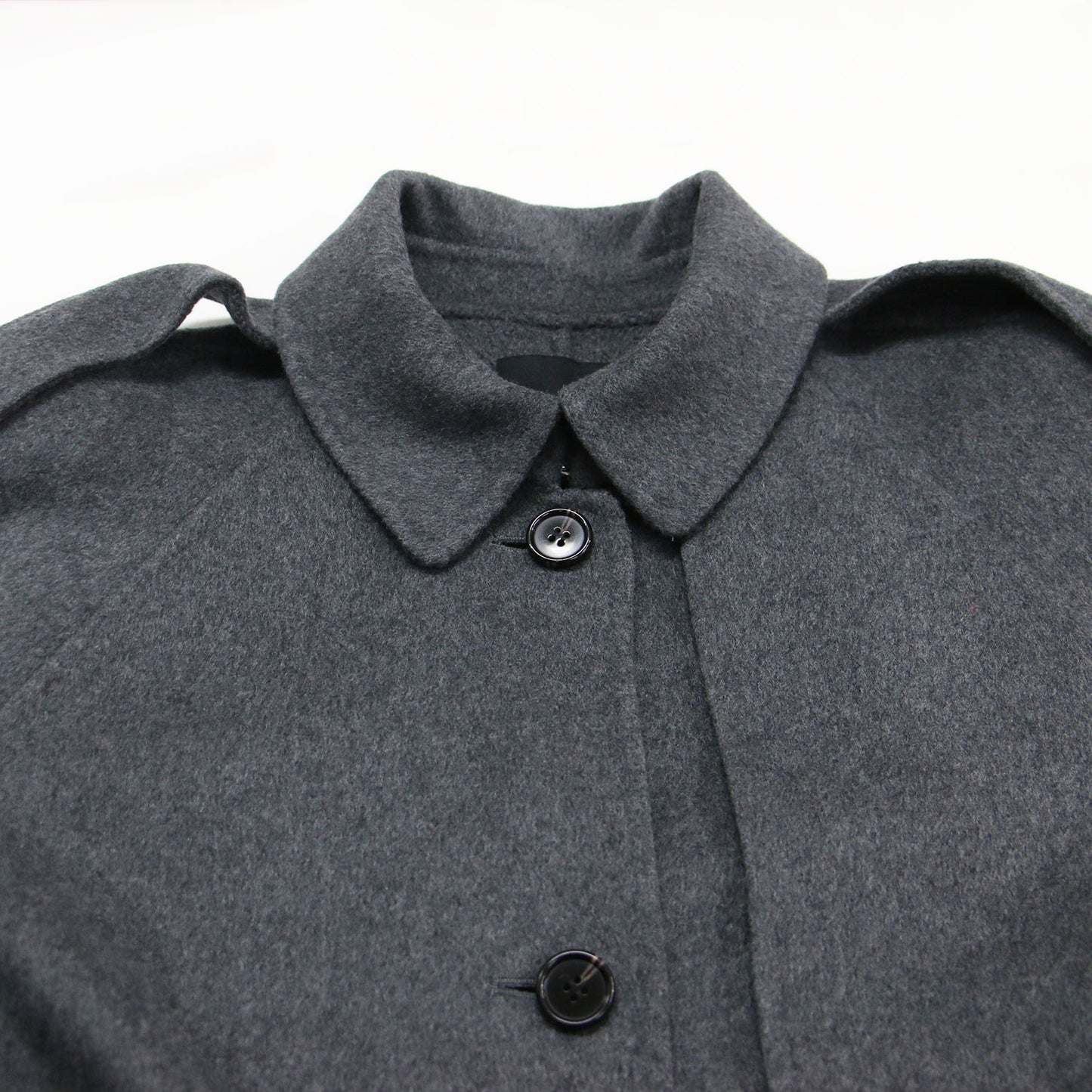 25秋冬 ベルト付き リバーコート / New Divide GC Trench Coat ロング丈 ダブルフェイス Iライン スリット ウール カシミヤ