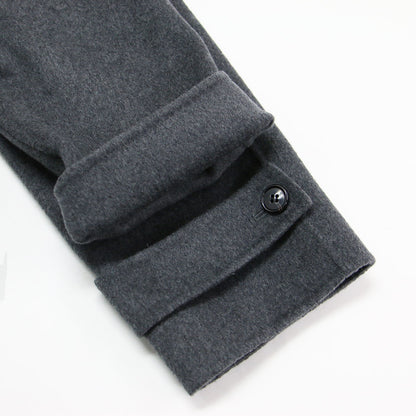 25秋冬 ベルト付き リバーコート / New Divide GC Trench Coat ロング丈 ダブルフェイス Iライン スリット ウール カシミヤ