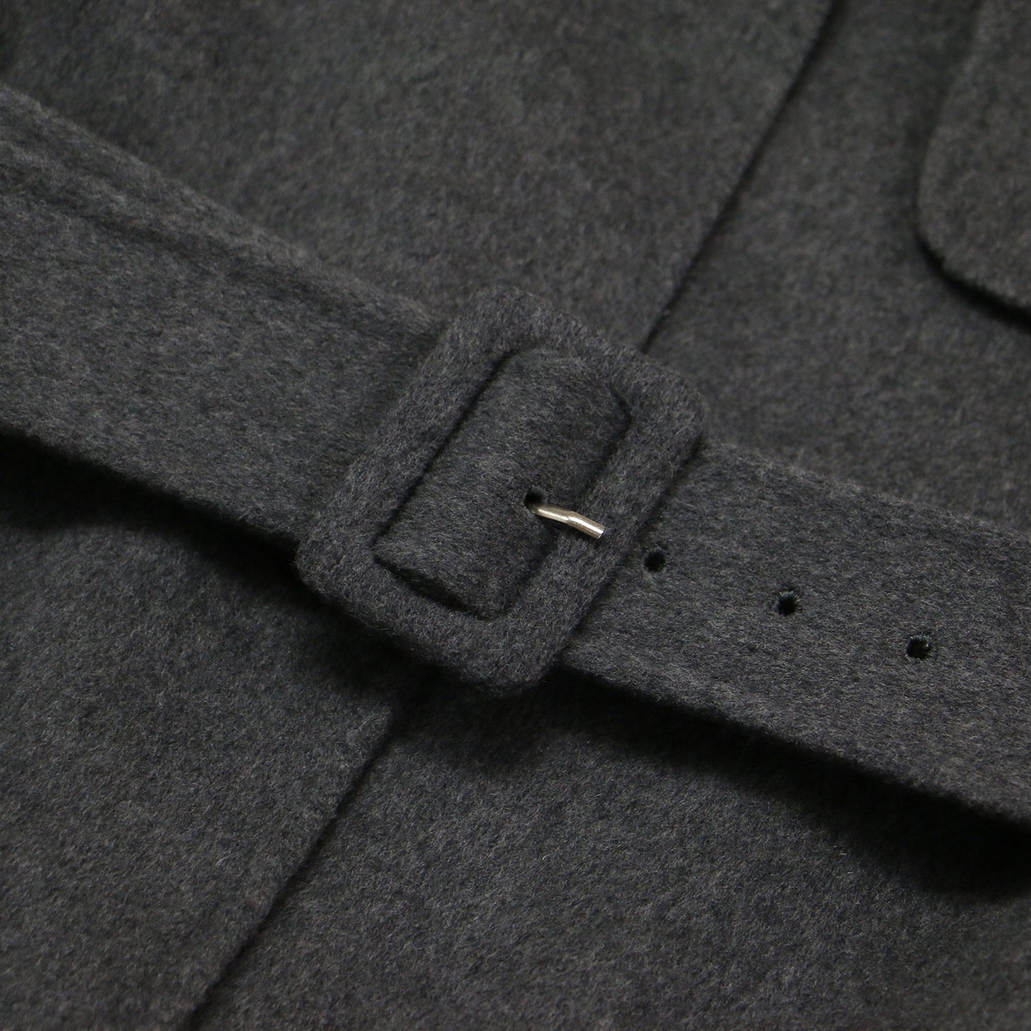 25秋冬 ベルト付き リバーコート / New Divide GC Trench Coat ロング丈 ダブルフェイス Iライン スリット ウール カシミヤ