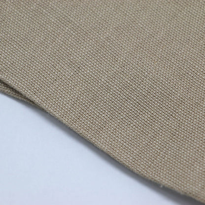 サッシュベルト付き ロング リネンワンピース / ドレス フレンチスリーブ Vネック フレア Aライン