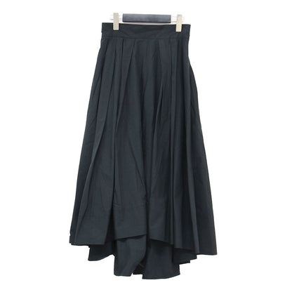 タック ボリューム スカート / TUCK VOLUME SKIRT バックロング ボリューム フレア スリット コットン
