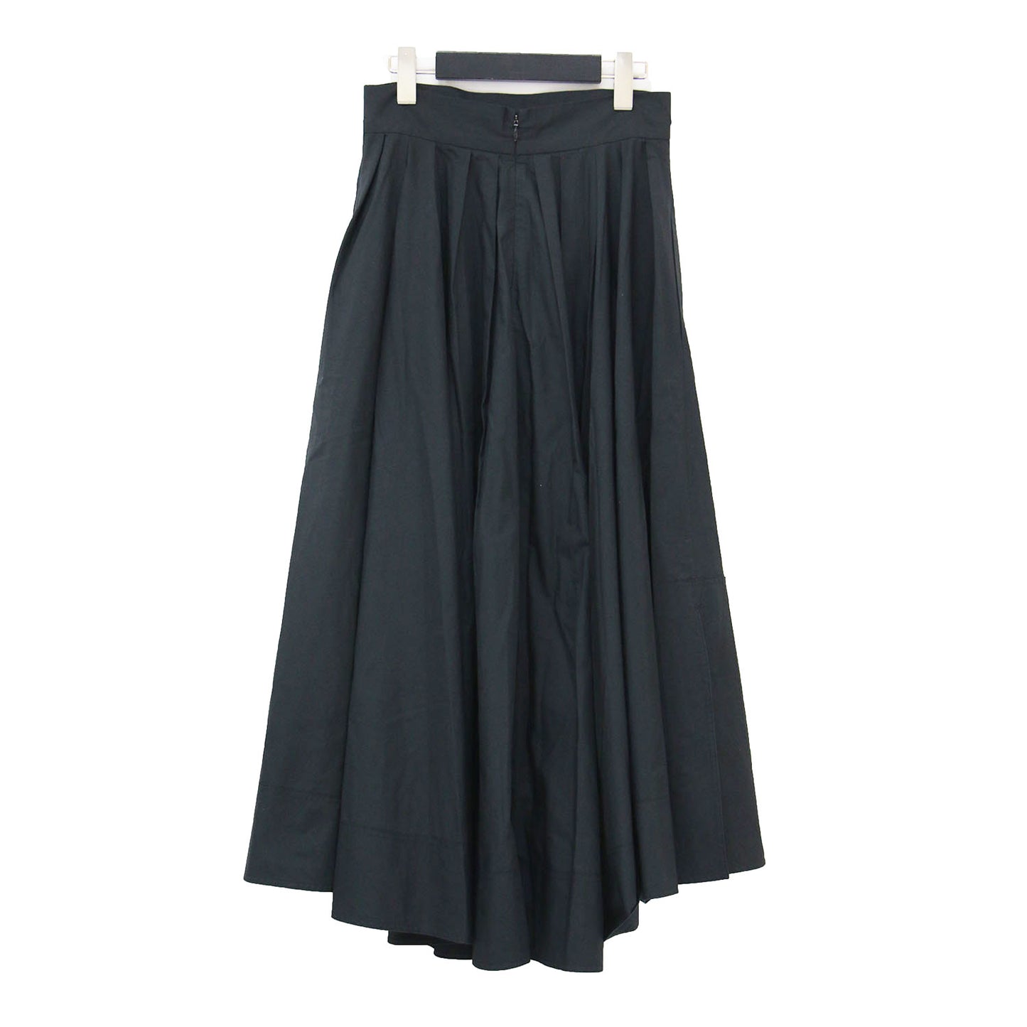 タック ボリューム スカート / TUCK VOLUME SKIRT バックロング ボリューム フレア スリット コットン