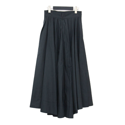 タック ボリューム スカート / TUCK VOLUME SKIRT バックロング ボリューム フレア スリット コットン