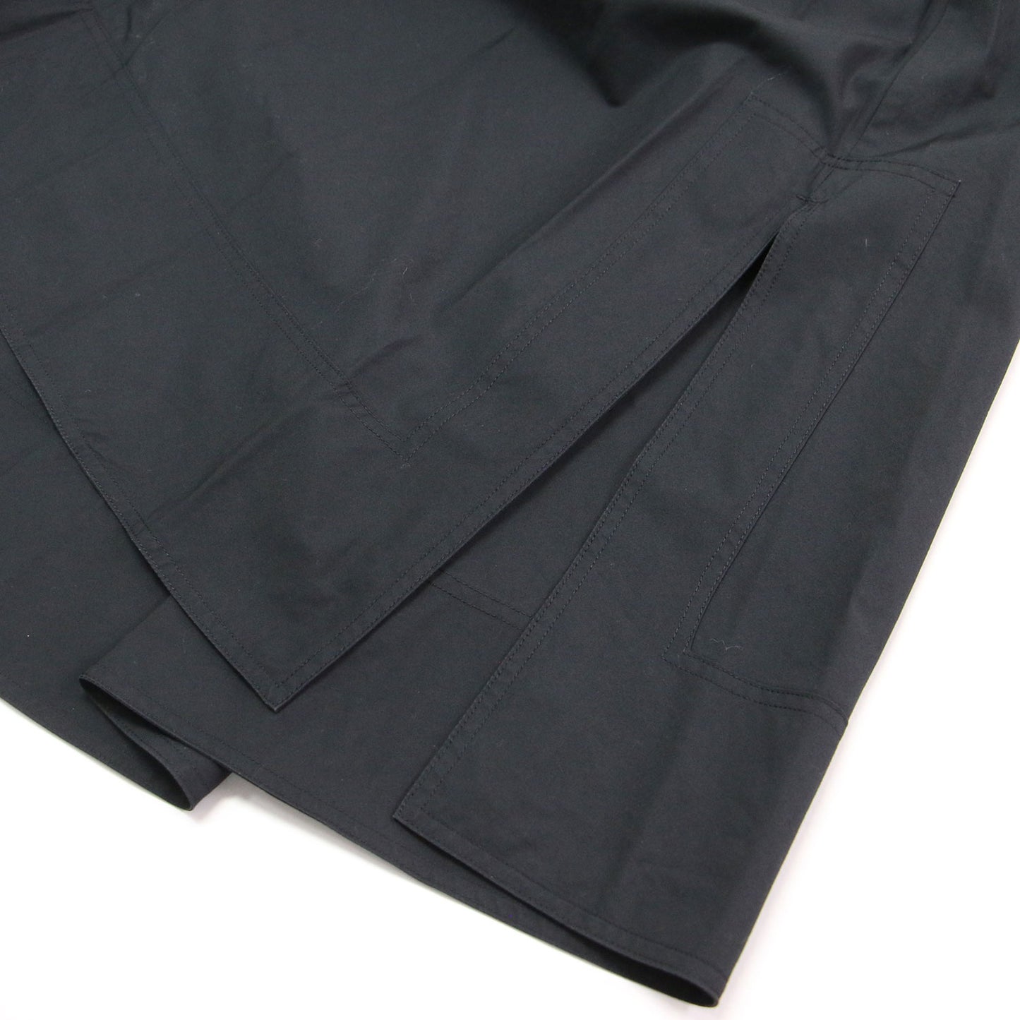 タック ボリューム スカート / TUCK VOLUME SKIRT バックロング ボリューム フレア スリット コットン