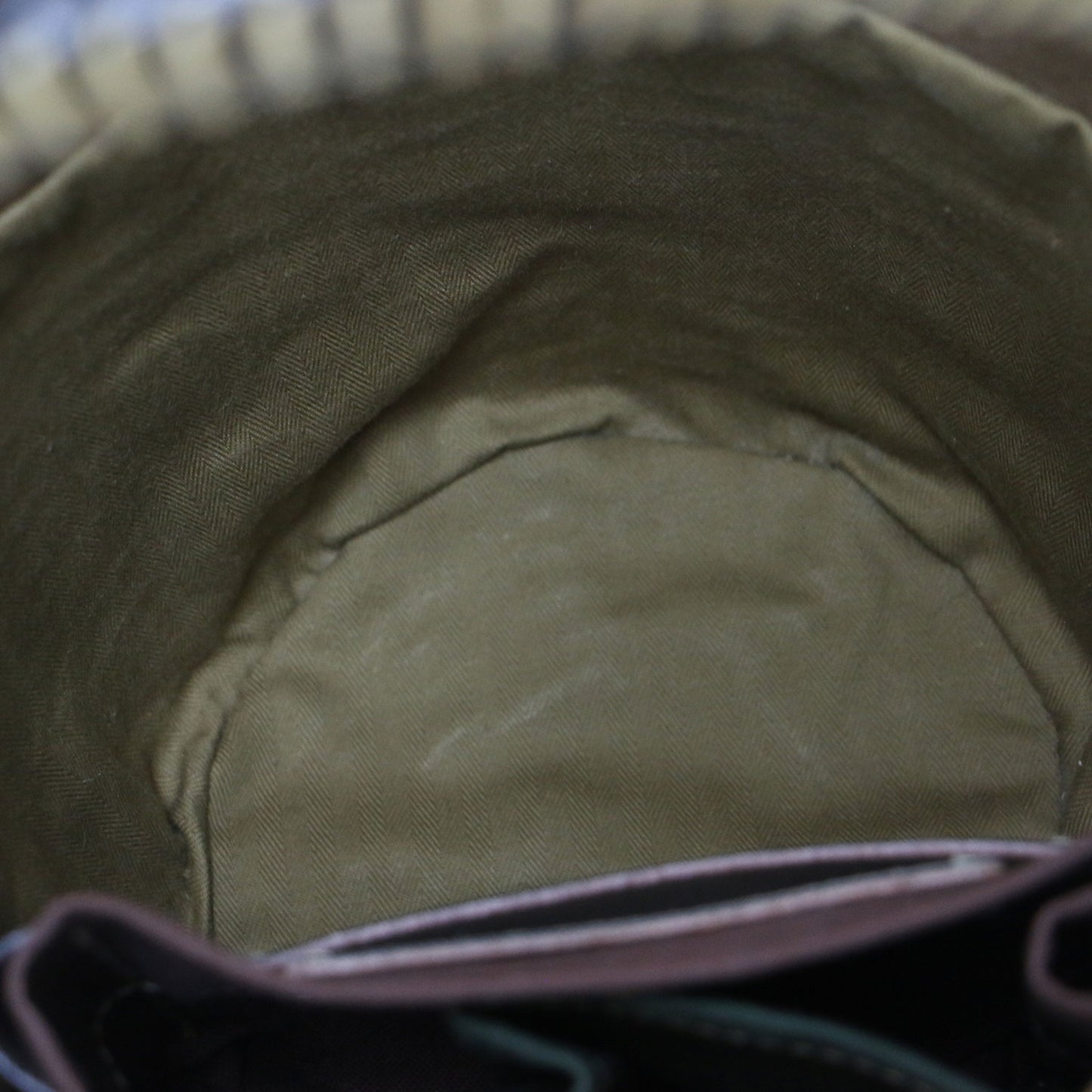 ミニバーキン ブライドル バケツM バスケット / かごバッグ ワンハンドル レザー リネン ハンドバッグ