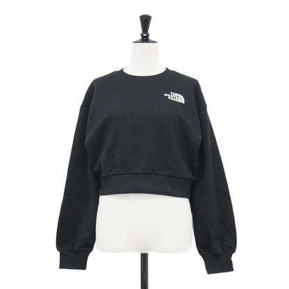 ホワイトレーベル クロップド スウェット / WHITE LABEL プルオーバー 長袖 ショート丈 クルーネック ドロップショルダー ボックスシルエット ロゴ刺繍 コットン