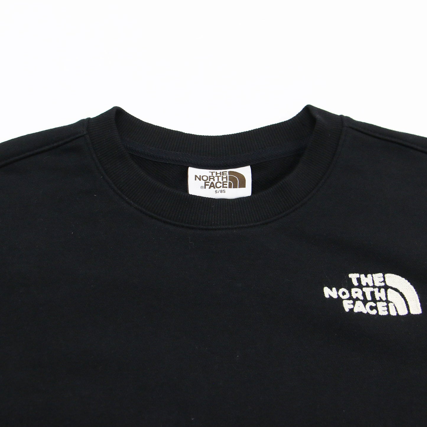 ホワイトレーベル クロップド スウェット / WHITE LABEL プルオーバー 長袖 ショート丈 クルーネック ドロップショルダー ボックスシルエット ロゴ刺繍 コットン