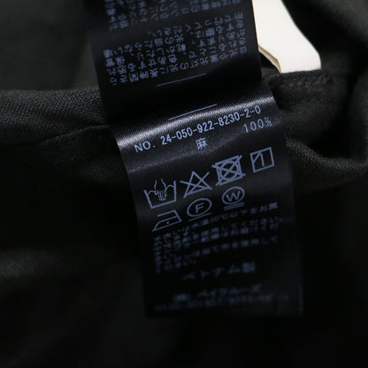24春夏 フレンチ リネン シャツ / 長袖 レギュラーカラー オーバーサイズ